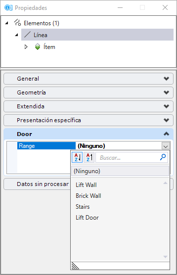 Propiedades de la PickList del cuadro de diálogo Propiedades